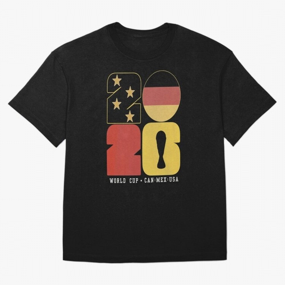 Germany Football World Cup 2026 - Die Mannschaft Retro Typography Oversized T-Shirt Honor the Football Icons of Global Football Passion for FIFA World Cup 2026 Group Stage, Inspired by Messi and Cristiano Ronaldo, Portugal, Stadium Memories,