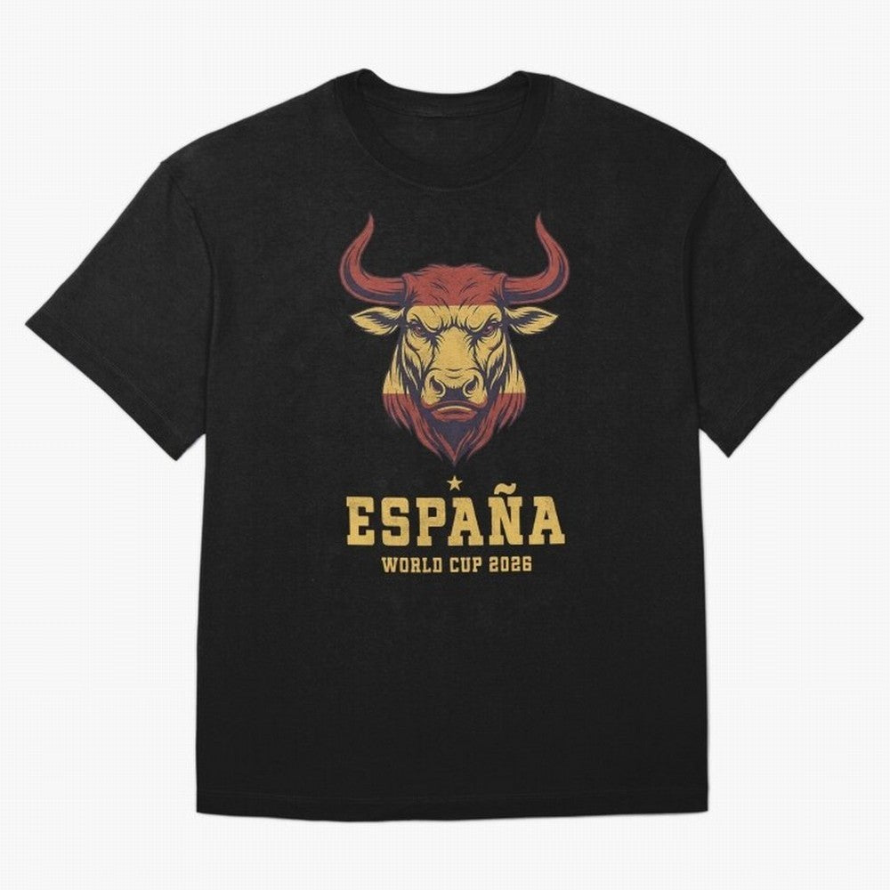 Spain Football World Cup 2026 - Vintage Spanish Bull Espa?a Oversized T-Shirt Follow Global Football Passion for FIFA World Cup 2026, Made for CR7 and Messi, England and Germany, Tournament Hype, Historic Matchups, Family Viewing Parties and Global