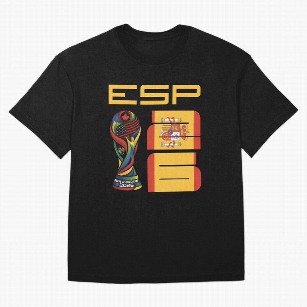 Spain Soccer World Cup 2026 Fan Art - ESP La Roja Oversized T-Shirt Join the Global Buzz around the FIFA World Cup 2026 Journey through Haaland Highlights, Brazil, Portugal and Argentina Pride, Vintage Soccer Flavor, Modern Football Stars, National