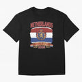 Netherlands World Cup 2026 Coat of Arms Football Design Oversized T-Shirt Remember FIFA World Cup 2026 Spirit, Filled with England and Germany, Messi, Championship Spirit, Famous Goals, Roaring Crowds and International Football Unity; Made for