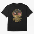 Germany Soccer World Cup 2026 Glitter Style Fan Art Oversized T-Shirt Carry the Dream of Global Football Passion for FIFA World Cup 2026 Group Stage, with Haaland, Argentina, Championship Spirit, Famous Goals, Roaring Crowds and International