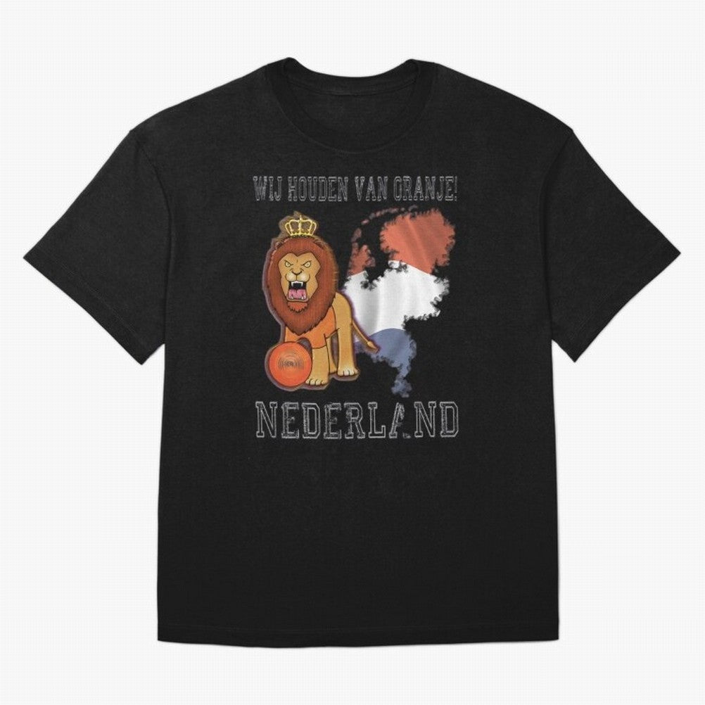 Dutch Pride Lion - Netherlands Football Fans Oranje Oversized T-Shirt Capture FIFA World Cup 2026 USA Canada Mexico Driven by CR7, Portugal Energy, Stadium Chants, National Pride, Trophy Dreams and Unforgettable Football Memories; Created for Match
