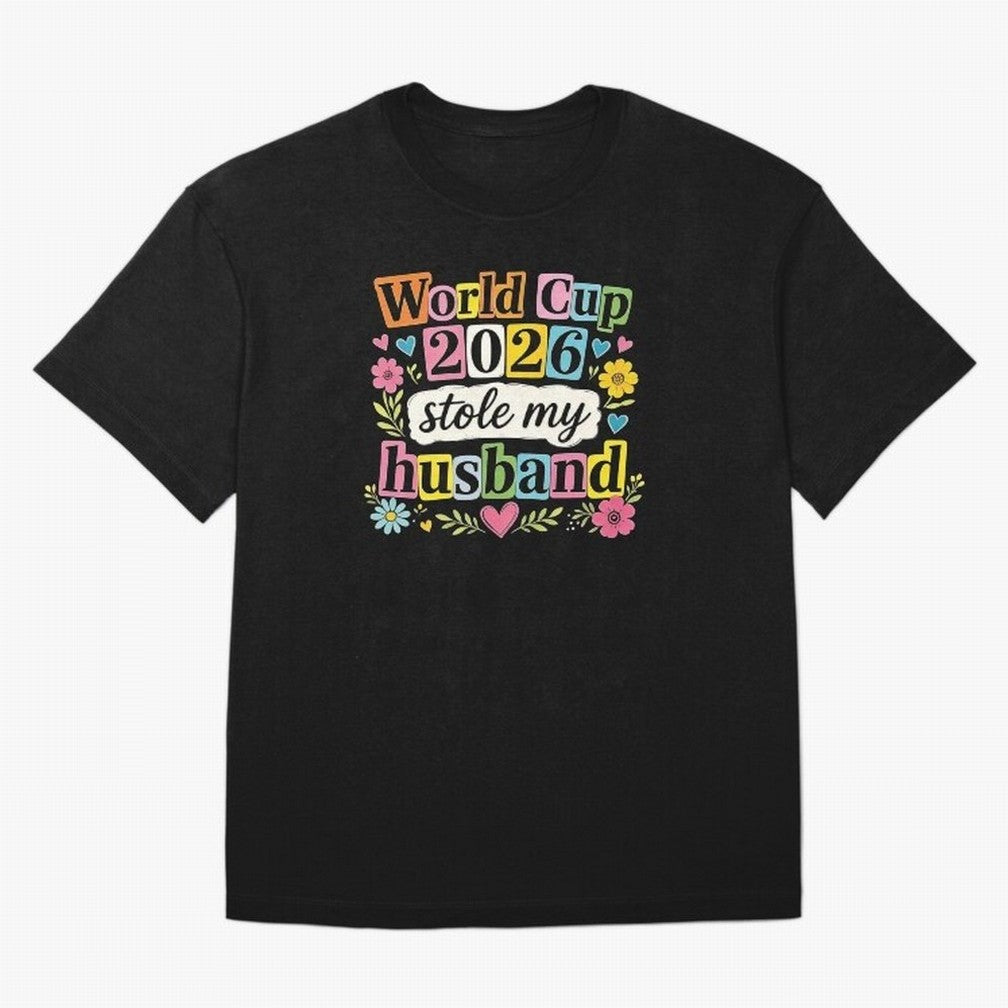 World Cup Stole My Husband Funny World Cup 2026 Meme Soccer Wife Humor Football Widow Joke Oversized T-Shirt Honor FIFA World Cup 2026 USA Canada Mexico with Neymar, Brazil, Portugal and Argentina Energy, Worldwide Fan Energy, Dramatic Goals,