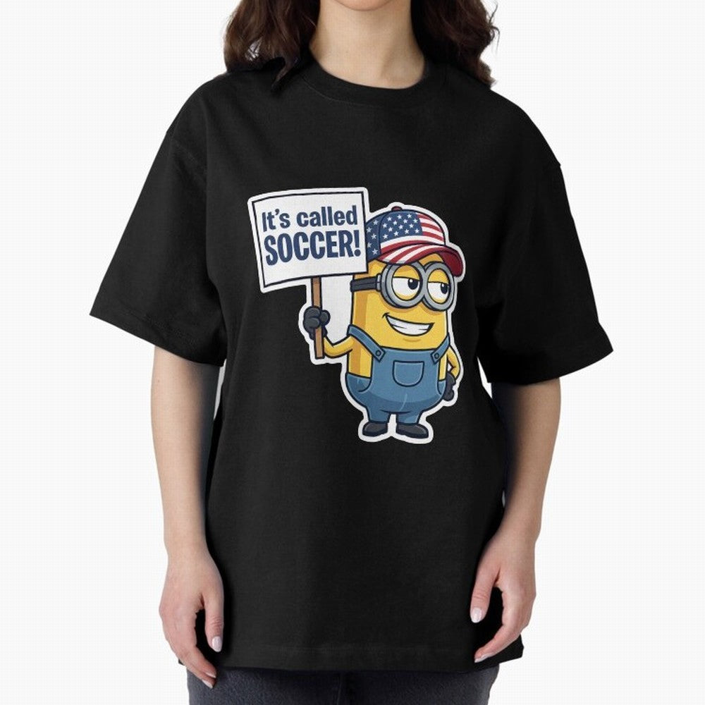 It's Called Soccer! - Funny US Football Meme (Soccer v Football) v1 Oversized T-Shirt Bring Stadium Energy to FIFA World Cup 2026 USA Canada Mexico Spirit, Highlighting Germany, Messi, Neymar and Mbappe, Stadium Memories, Football Loyalty,