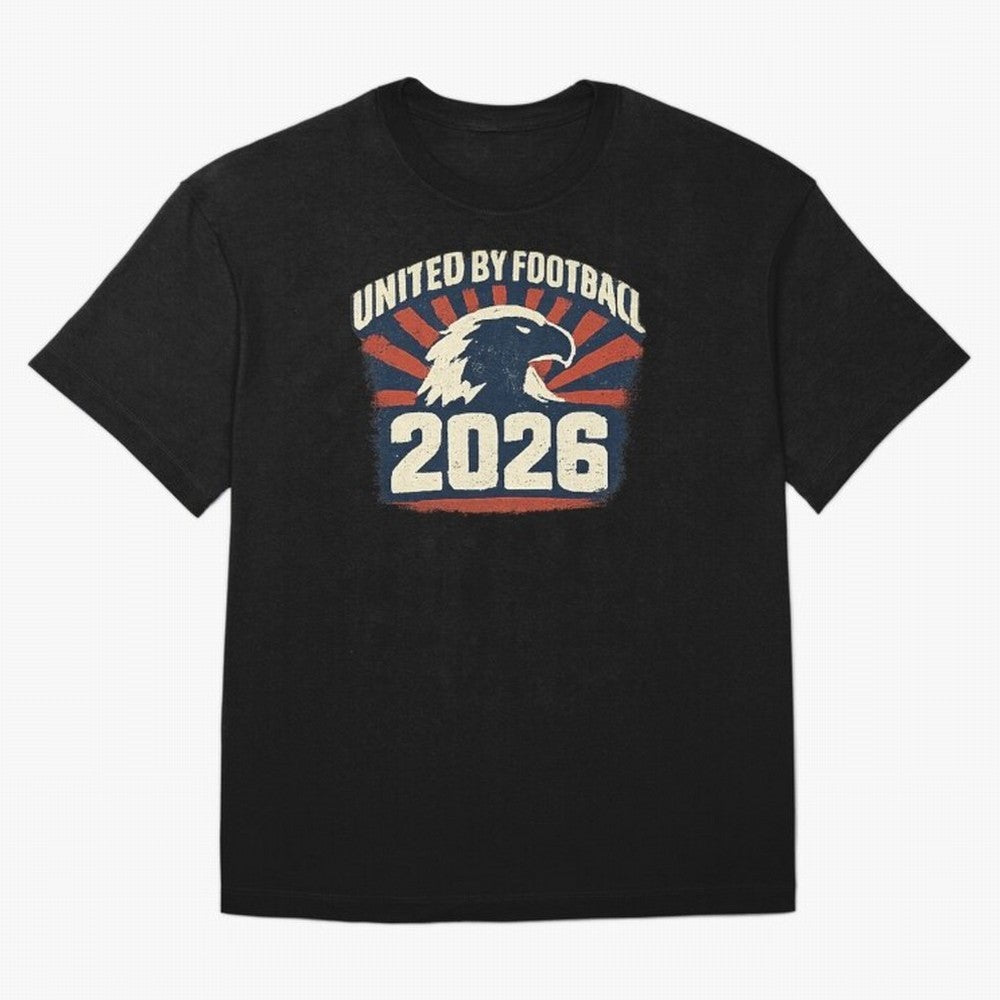 United By Football 2026 Vintage Soccer Fan USA T-Shirt Oversized T-Shirt Relive Legendary Nights from FIFA World Cup 2026 Group Stage Spirit, Filled with Netherlands, Neymar, Haaland and Cristiano Ronaldo, Match Day Excitement, Supporter Culture,