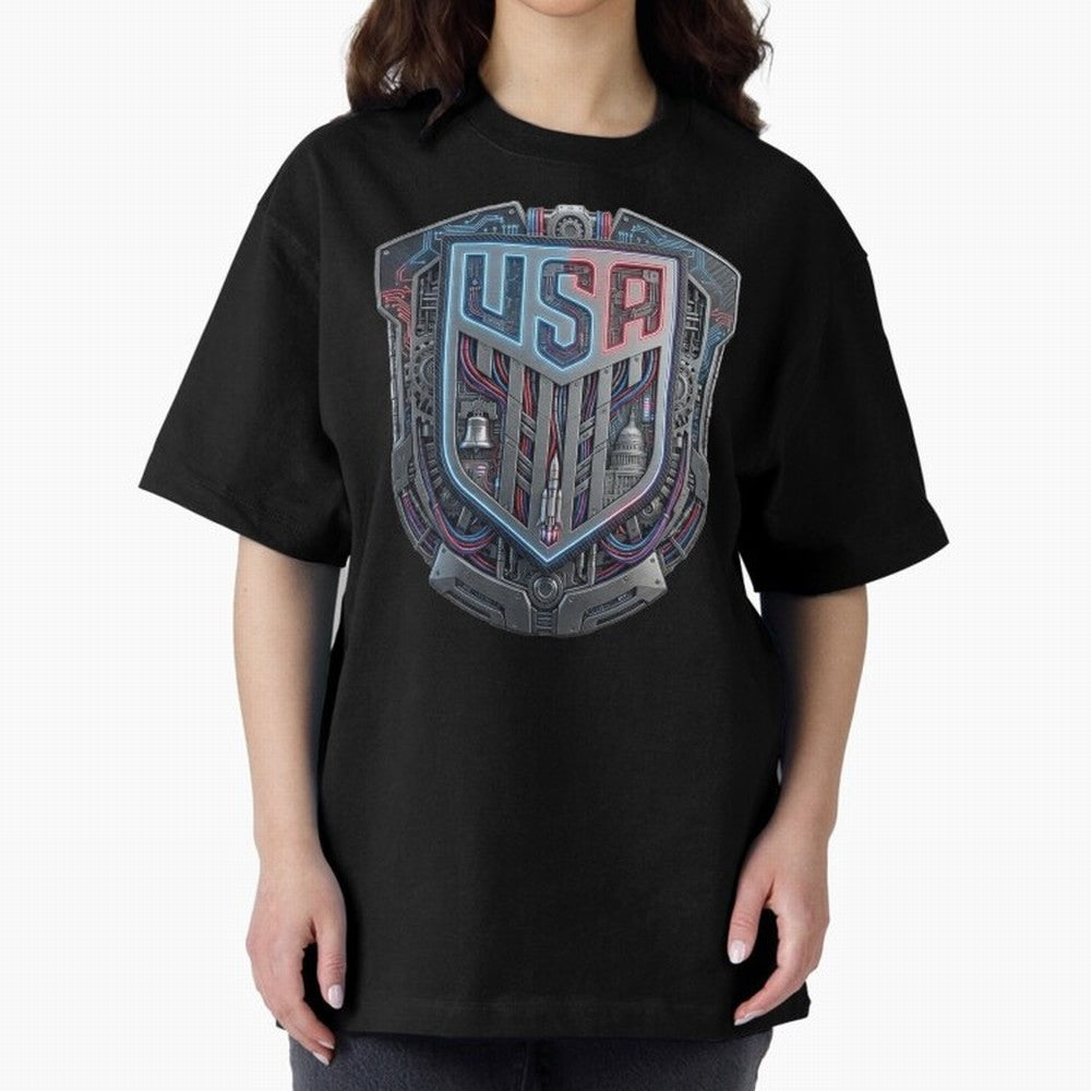 United States Great Seal - American Pride Oversized T-Shirt Show Match Day Excitement for FIFA World Cup 2026 Group Stage Spirit, Connected to Brazil, CR7, Classic Soccer Heritage, Championship Pressure, Fan Loyalty and International Pride; Built