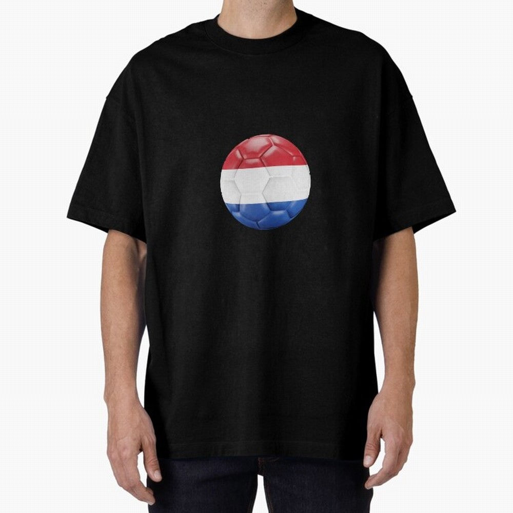 Netherlands Oversized T-Shirt Upgrade Global Football Passion for FIFA World Cup 2026 USA Canada Mexico, Highlighting Cristiano Ronaldo, Haaland and CR7, Argentina, France and Brazil, Football Festival Excitement, Trophy Ambitions, Country