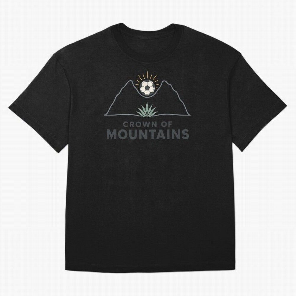 Crown of Mountains Oversized T-Shirt Upgrade the FIFA World Cup 2026 Journey through Messi, CR7 and Mbappe Highlights, Netherlands Pride, Stadium Chants, National Pride, Trophy Dreams and Unforgettable Football Memories; Great for Supporters Who