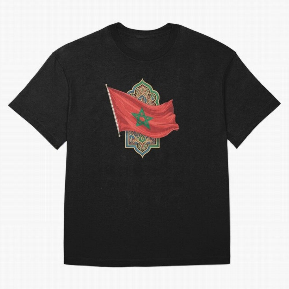 Morocco Flag Heritage World Cup 2026 Oversized T-Shirt Fuel Match Day Hype around FIFA World Cup 2026, Mbappe and Neymar, England, France and Netherlands, Tournament Hype, Historic Matchups, Family Viewing Parties and Global Sports Pride; Ideal for