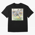 Dynamic Soccer Power Kick - Blue & White Jersey Style Oversized T-Shirt Relive FIFA World Cup 2026 Group Stage for Fans of Mbappe and Neymar and Netherlands, Bringing Supporter Pride, Iconic Celebrations, Legendary Names and Global Match Day