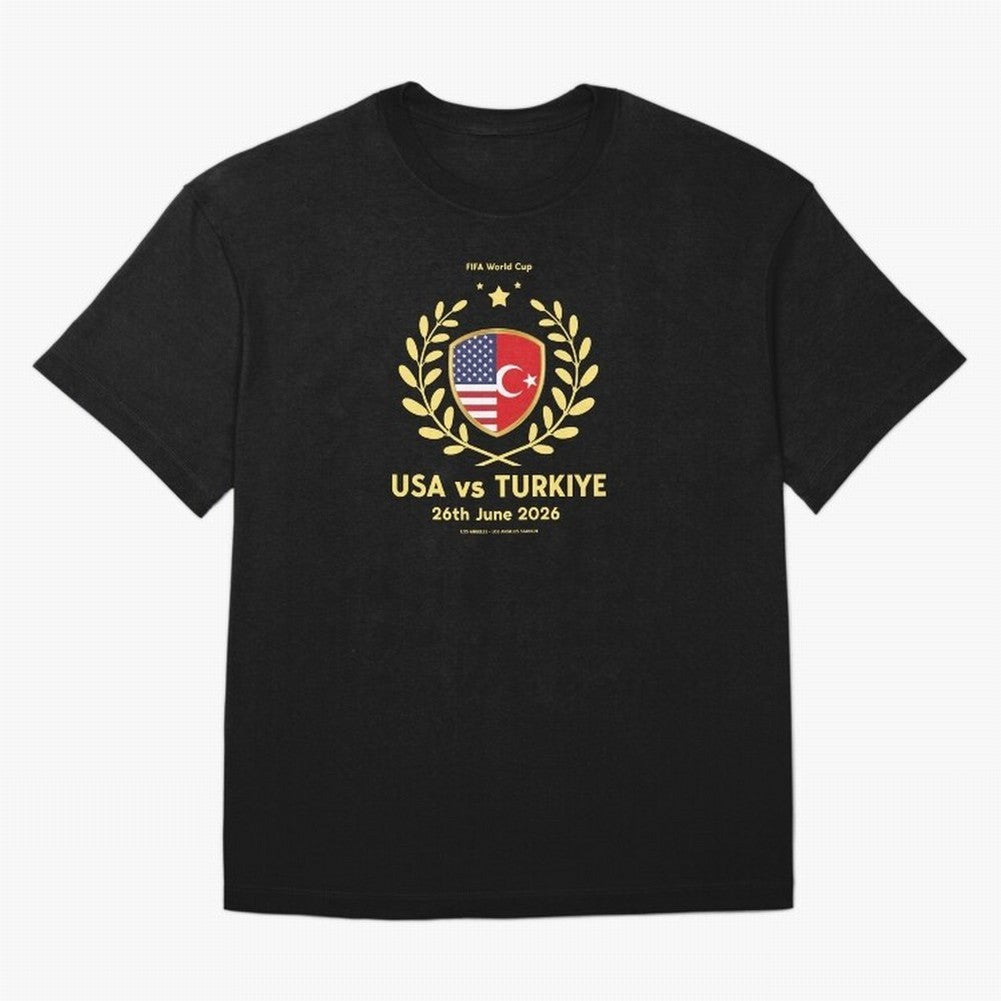 Copy of FIFA World Cup - USA v Turkiye Oversized T-Shirt Represent Fans Who Live for Global Football Passion for FIFA World Cup 2026 Group Stage, Made for Messi, Neymar and Mbappe, France and Portugal, Football Festival Excitement, Trophy