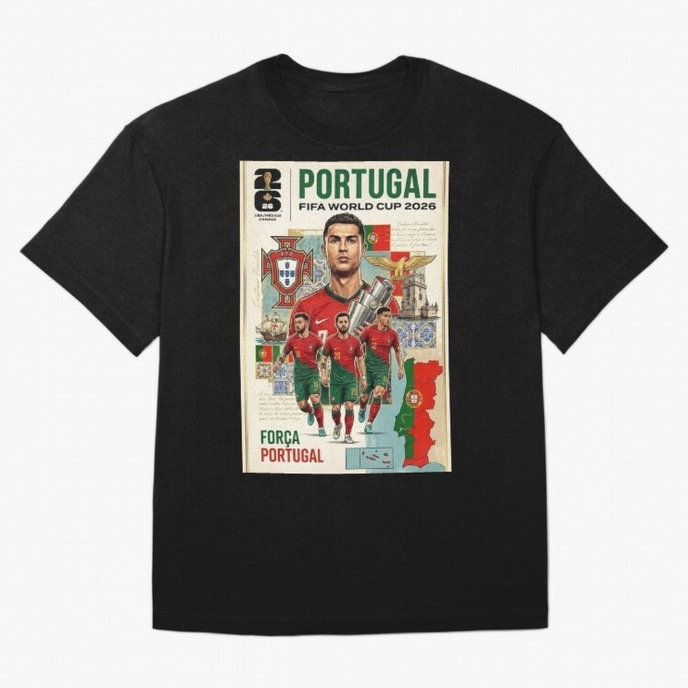 Portugal 2026 ¨C In Search of Glory Oversized T-Shirt Create Match Day Hype around FIFA World Cup 2026 Group Stage, Messi, Germany, Goal Celebration Energy, Supporter Heritage, Football Icons and Worldwide Tournament Joy; Built for Supporters