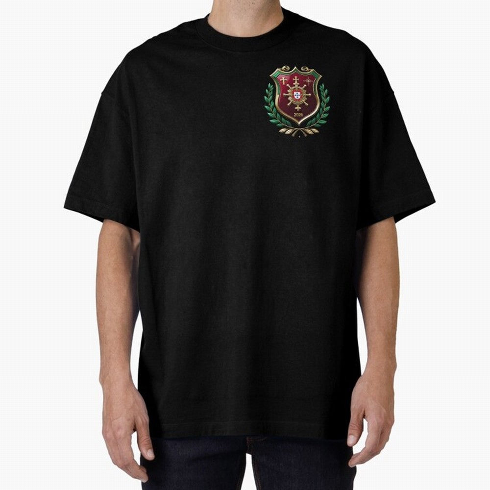 Portugal World Cup 2026 Oversized T-Shirt Celebrate Rivalries and Pride in FIFA World Cup 2026 USA Canada Mexico Spirit, Featuring Brazil, CR7, Fan Favorite Moments, National Team Passion, Big Match Drama and Soccer History; Great for Watch