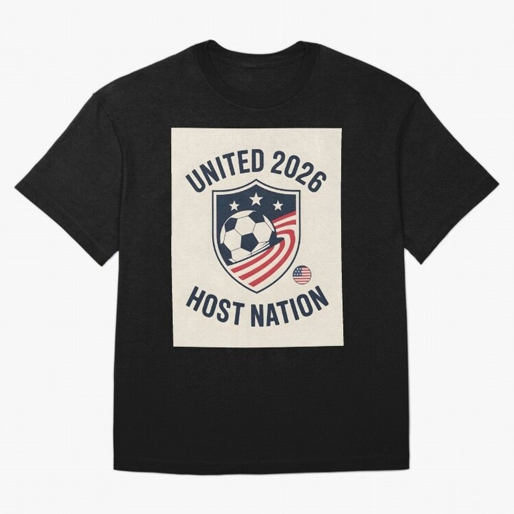 United 2026 USA World Cup Host Nation Soccer Crest T-Shirt Oversized T-Shirt Support Match Day Hype around FIFA World Cup 2026 USA Canada Mexico, Cristiano Ronaldo, Haaland and CR7, France and Portugal, Champion Mindset, Group Stage Buzz, Knockout