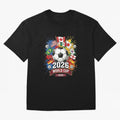 2026 World Cup Soccer Flags Graphic Oversized T-Shirt Stand Out with Spirit from FIFA World Cup 2026 Group Stage Filled with Mbappe and Neymar, Brazil Energy, Game Day Rituals, Football Legends, Country Pride and the Road to the Final; Built for