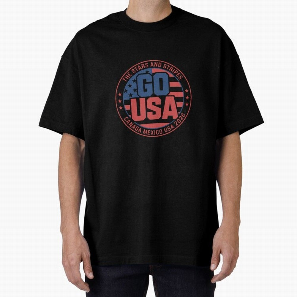 2026 USA Soccer Mexico Canada Oversized T-Shirt Honor the FIFA World Cup 2026 Journey through Cristiano Ronaldo, Haaland and CR7 Highlights, Argentina, France and Brazil Pride, Champion Mindset, Group Stage Buzz, Knockout Tension and Passionate Fan