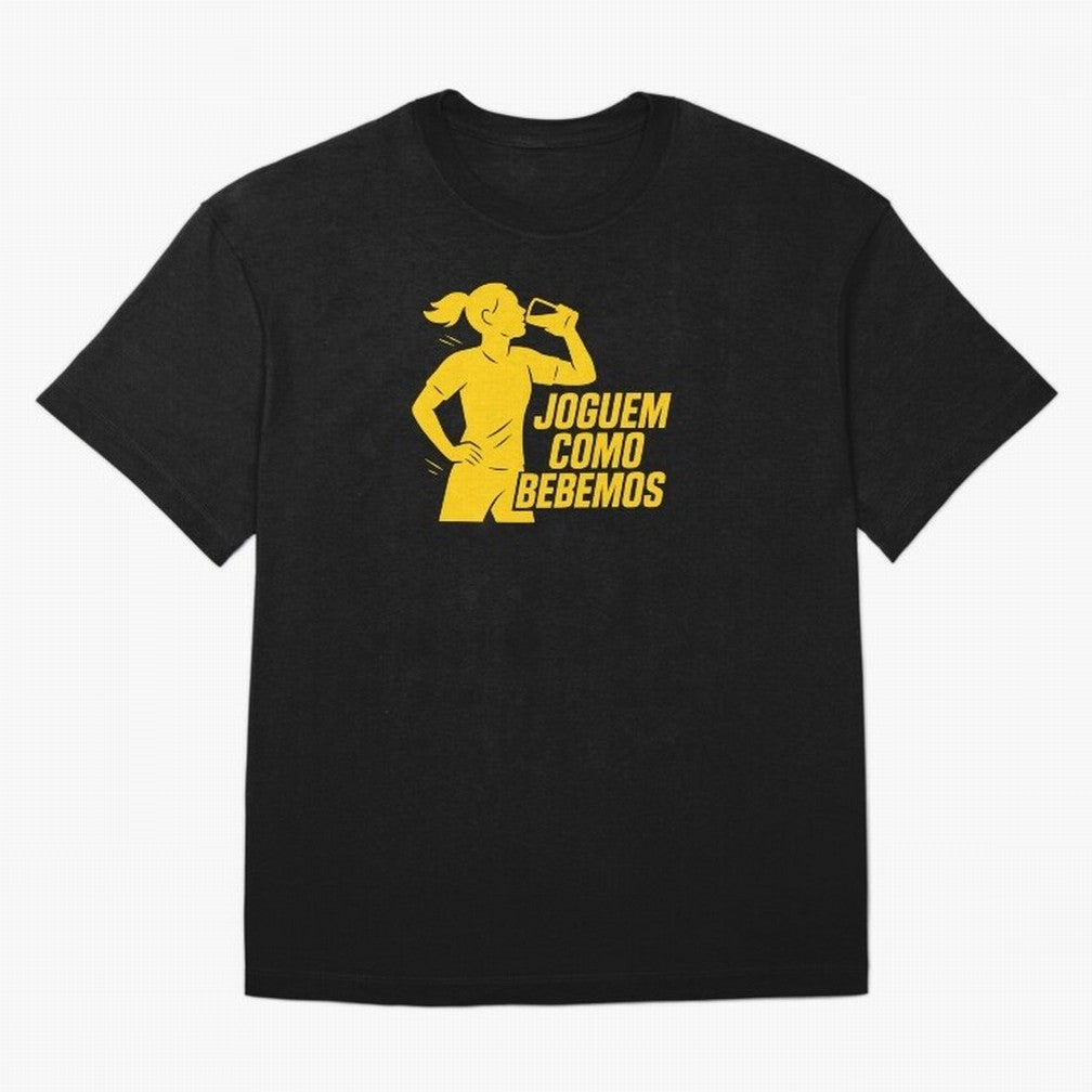 Joguem Como Bebemos Women World Cup 2026 Oversized T-Shirt Follow the Final Road of Global Football Passion for FIFA World Cup 2026, Highlighting Mbappe and Neymar, Spain and Netherlands, Sports Nostalgia, International Competition, Famous Players