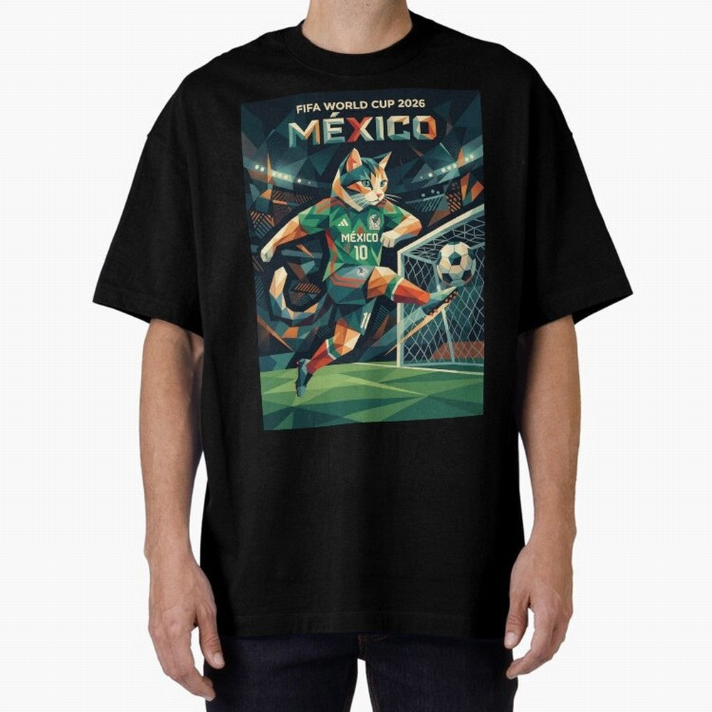 FIFA World Cup Mexico Oversized T-Shirt Bring Home the FIFA World Cup 2026 Group Stage Journey through Neymar, Haaland and Cristiano Ronaldo Highlights, Portugal Pride, Retro Football Energy, Iconic Rivalries, Trophy Chase Drama and Stadium