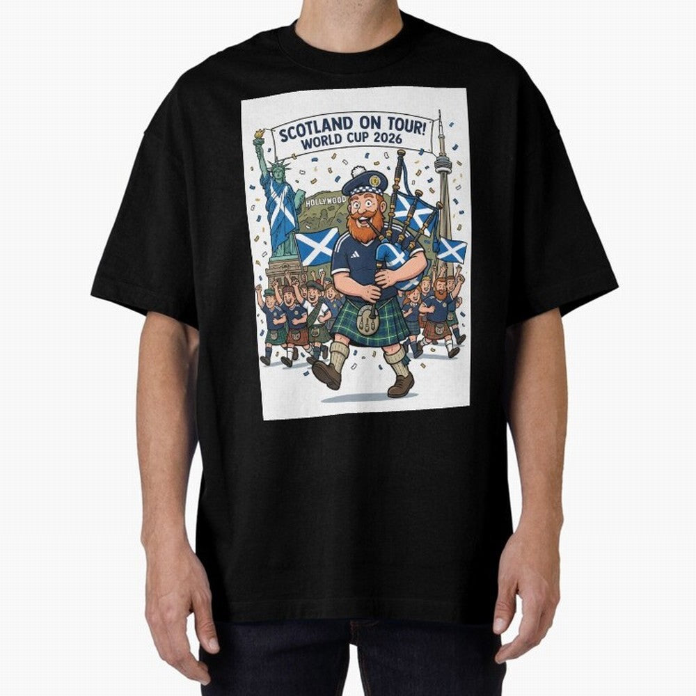 World Cup 2026 Tour Oversized T-Shirt Celebrate Football Dreams Across FIFA World Cup 2026 Spirit, Featuring England and Germany, Messi, Neymar and Mbappe, Football Festival Excitement, Trophy Ambitions, Country Rivalries and Star Player Buzz;