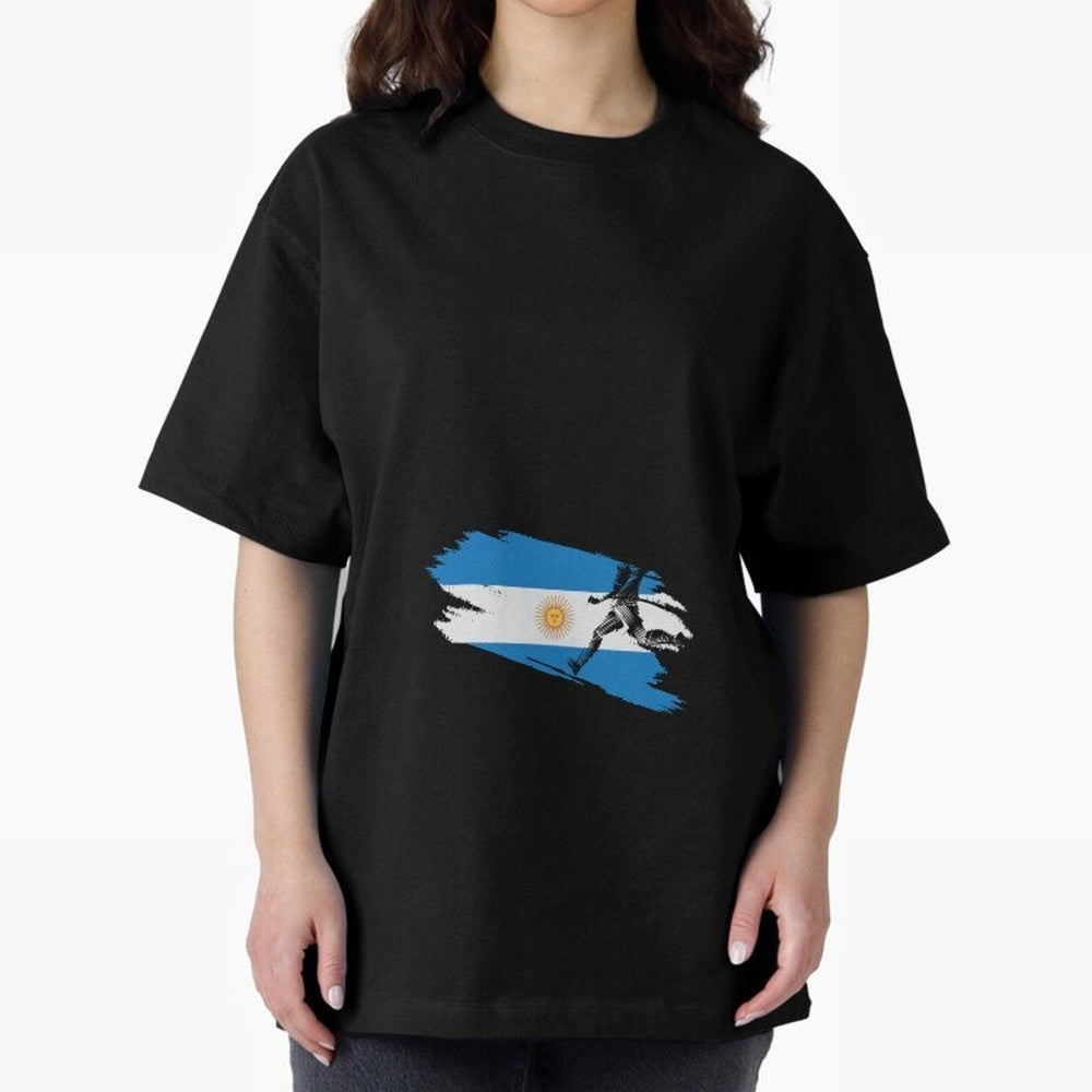 Argentina 2026 ¨C Muchachos ¨C Rumbo a la Cuarta en USA 2026 Oversized T-Shirt Honor Football Greatness during Match Day Hype around FIFA World Cup 2026, Haaland and Mbappe, Argentina and Brazil, Fan Favorite Moments, National Team Passion, Big