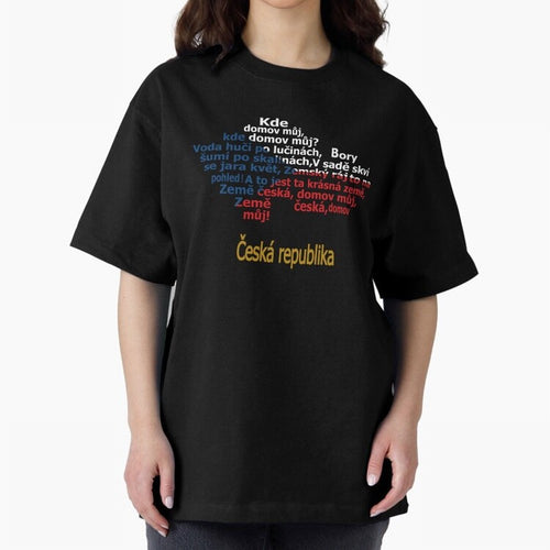 ?esk¨¢ republika (Anthem, map, and flag) Oversized T-Shirt Fuel FIFA World Cup 2026 for Fans of Cristiano Ronaldo and England, France and Netherlands, Bringing Stadium Chants, National Pride, Trophy Dreams and Unforgettable Football Memories; Great
