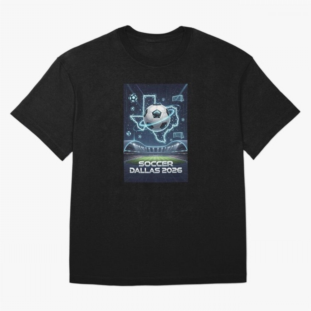 Dallas World Cup 2026 Oversized T-Shirt Carry the FIFA World Cup 2026 Group Stage Journey through Neymar, Haaland and Cristiano Ronaldo Highlights, France Pride, Goal Celebration Energy, Supporter Heritage, Football Icons and Worldwide Tournament