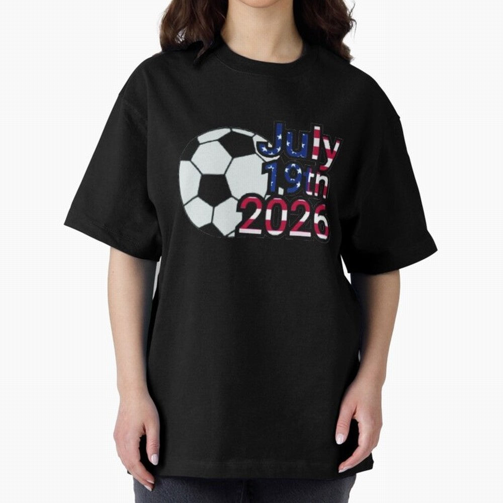 2026 USA Oversized T-Shirt Stand Out with Spirit from FIFA World Cup 2026 USA Canada Mexico Centered on Haaland, Brazil, Portugal and Argentina Energy, Stadium Chants, National Pride, Trophy Dreams and Unforgettable Football Memories; Created for