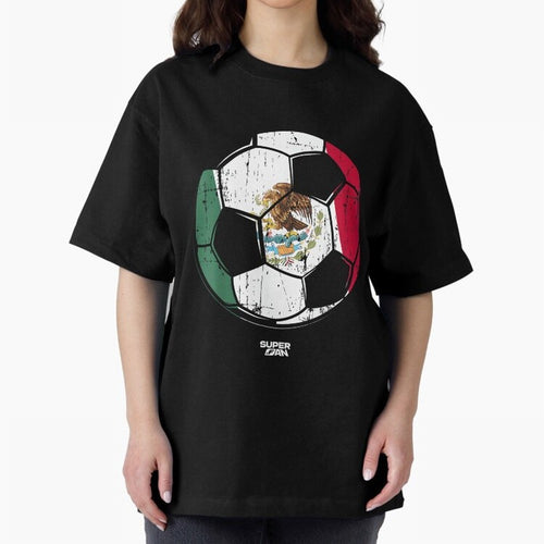 2026 Mexico Soccer Fan World Cup Oversized T-Shirt Wear the Spirit of Match Day Hype around FIFA World Cup 2026 USA Canada Mexico, Messi, Neymar and Mbappe, France and Portugal, Goal Celebration Energy, Supporter Heritage, Football Icons and