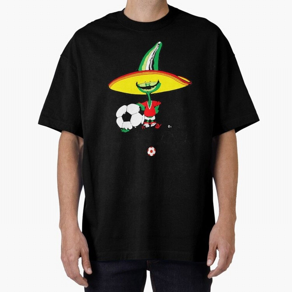 Mexico 86 Oversized T-Shirt Carry the Dream of FIFA World Cup 2026 Group Stage Spirit, with Germany, Neymar, Championship Spirit, Famous Goals, Roaring Crowds and International Football Unity; Ideal for Football Dads, Football Moms, Friends,