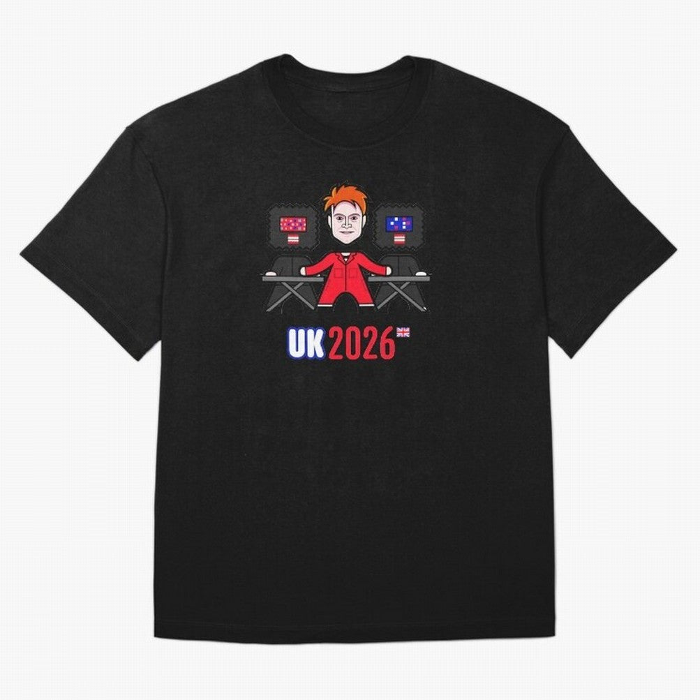 United Kingdom 2026 Oversized T-Shirt Live the Energy of FIFA World Cup 2026 Spirit, with Argentina and Brazil, Messi, CR7 and Mbappe, Sports Nostalgia, International Competition, Famous Players and Unforgettable Victories; Ideal for Fans Who