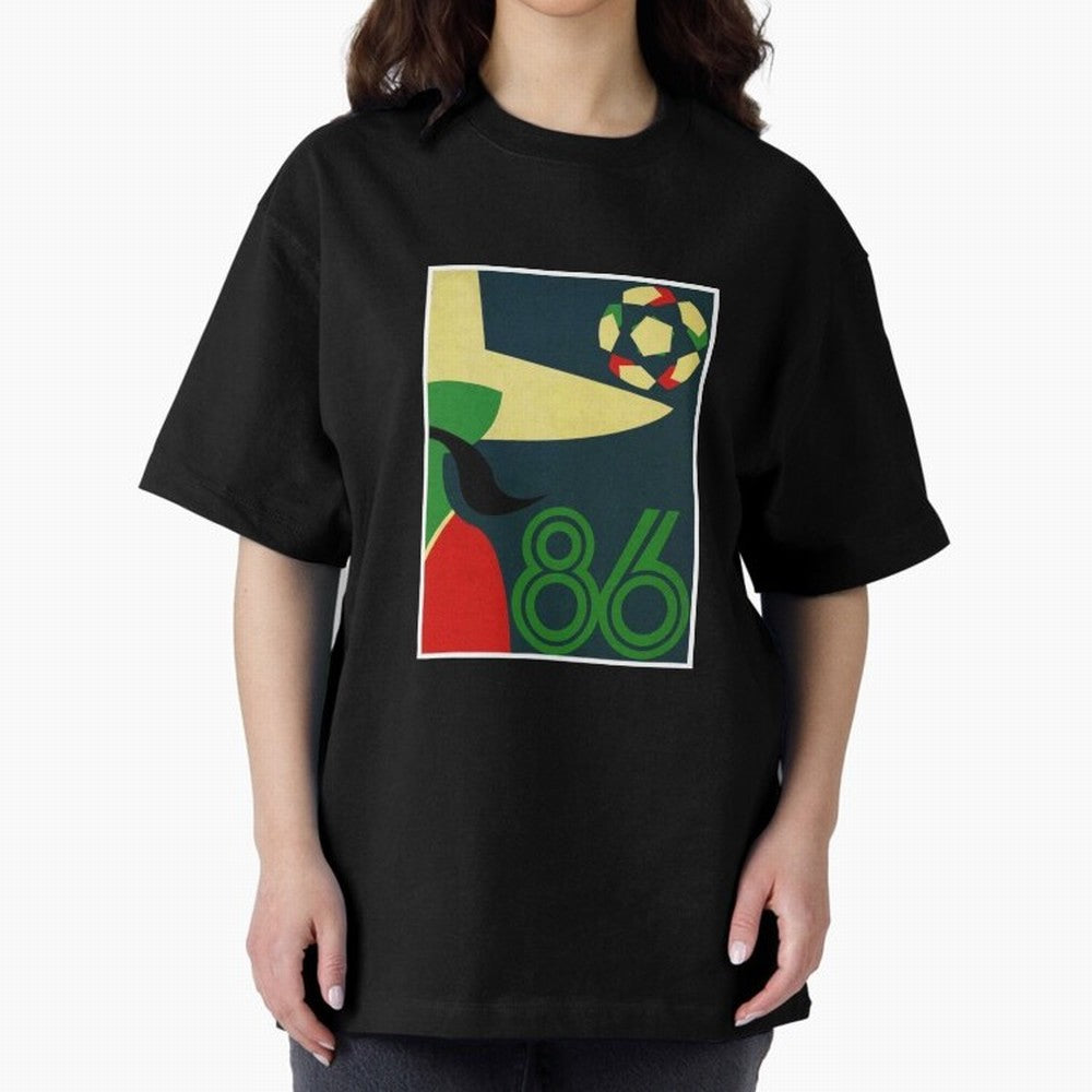 World Cup in Mexico 1986 Oversized T-Shirt Bring Global Tournament Vibes to Match Day Hype around FIFA World Cup 2026, CR7 and Messi, Brazil, Match Day Excitement, Supporter Culture, Golden Goals and Global Football Passion; Made for Die Hard