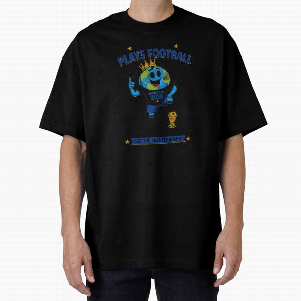 Soccer Oversized T-Shirt Feel the Roar of FIFA World Cup 2026 Group Stage Highlighting Mbappe and Neymar, Germany Energy, Match Day Excitement, Supporter Culture, Golden Goals and Global Football Passion; Created for Match Day Parties, Soccer