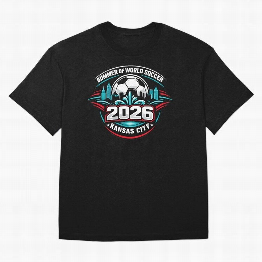 World Soccer Tournament Cup 2026 Kansas City Oversized T-Shirt Show Passion for the Stars of FIFA World Cup 2026 Group Stage for Fans of Messi and England, France and Netherlands, Bringing Goal Celebration Energy, Supporter Heritage, Football Icons
