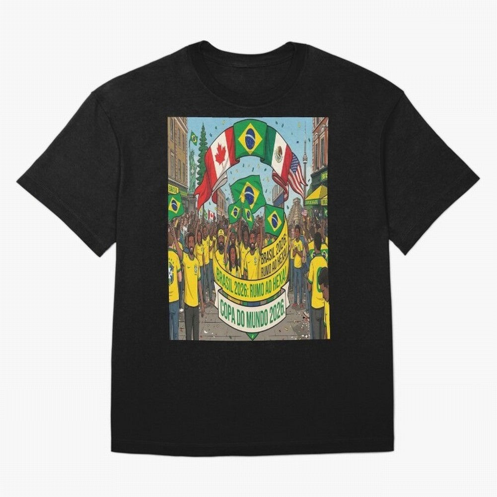 Brazil World Cup 2026 Oversized T-Shirt Show Match Day Excitement for FIFA World Cup 2026 Connected to Neymar, Argentina Energy, Global Supporter Spirit, Legendary Goals, National Colors and Tournament Celebration; Made for Die Hard Supporters,