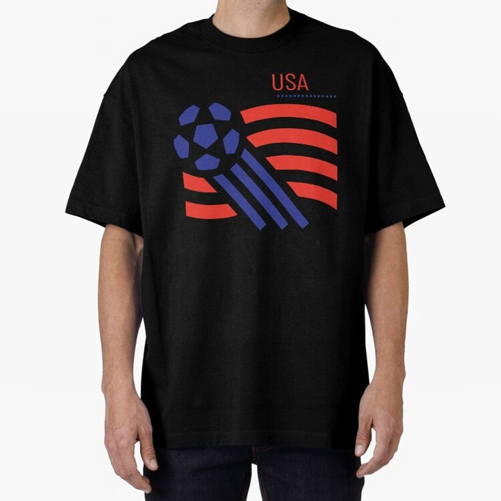 USA Soccer 2026 -Fan Design Oversized T-Shirt Carry National Pride through FIFA World Cup 2026 for Fans of Mbappe and Spain, Bringing Match Day Excitement, Supporter Culture, Golden Goals and Global Football Passion; Great for Supporters Who Love
