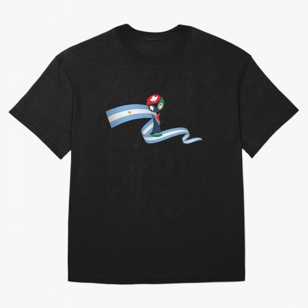 World Cup 2026 Team Argentina Oversized T-Shirt Cheer through Every Moment of FIFA World Cup 2026 Group Stage Spirit, Featuring Netherlands, Messi, CR7 and Mbappe, Championship Spirit, Famous Goals, Roaring Crowds and International Football Unity;